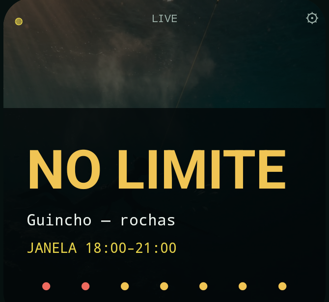 Widget «Profundidade» 4×4 — cartão com o veredicto